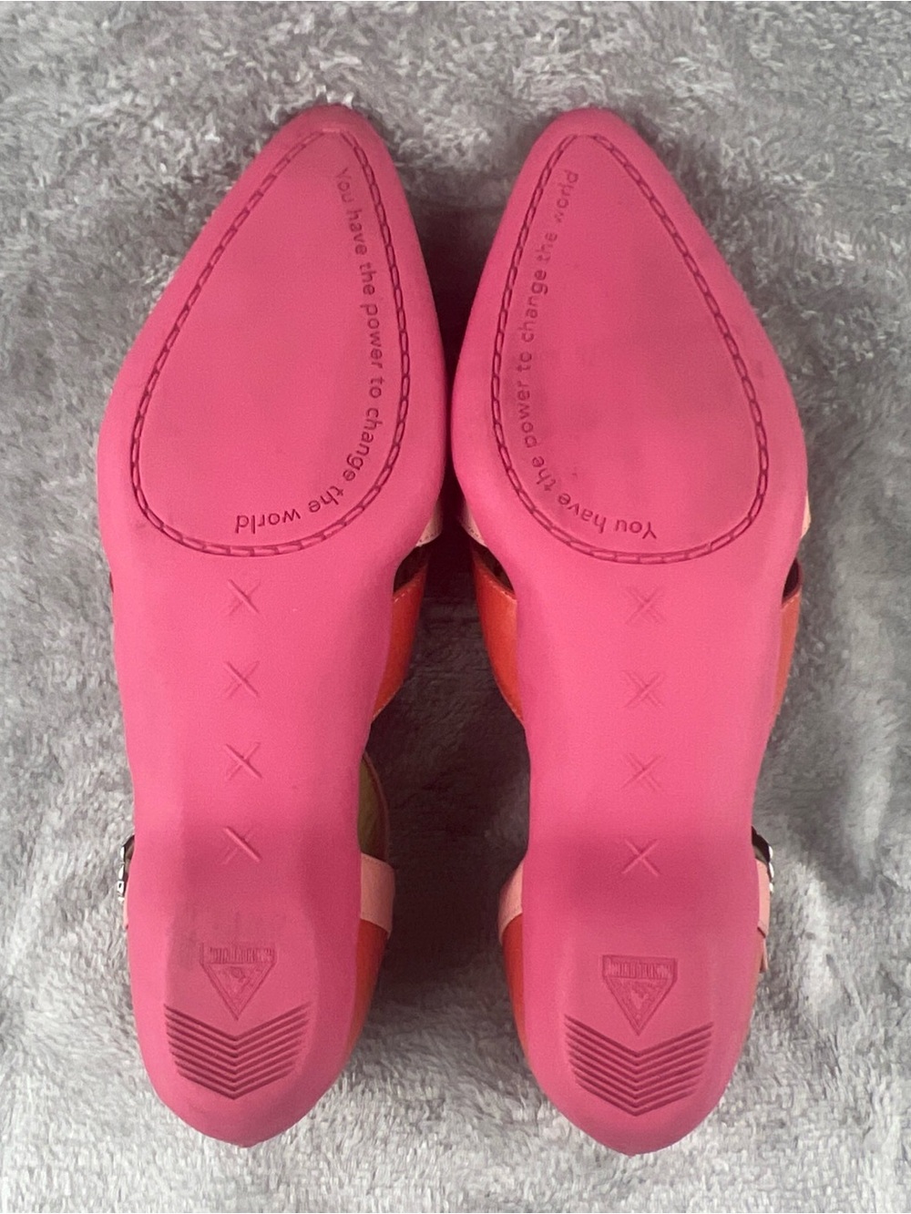 John Fluevog Passion Heels Mary Jane Point Toe Buckle Strap Shoes Womens 9 Pink - Picture 12 of 12